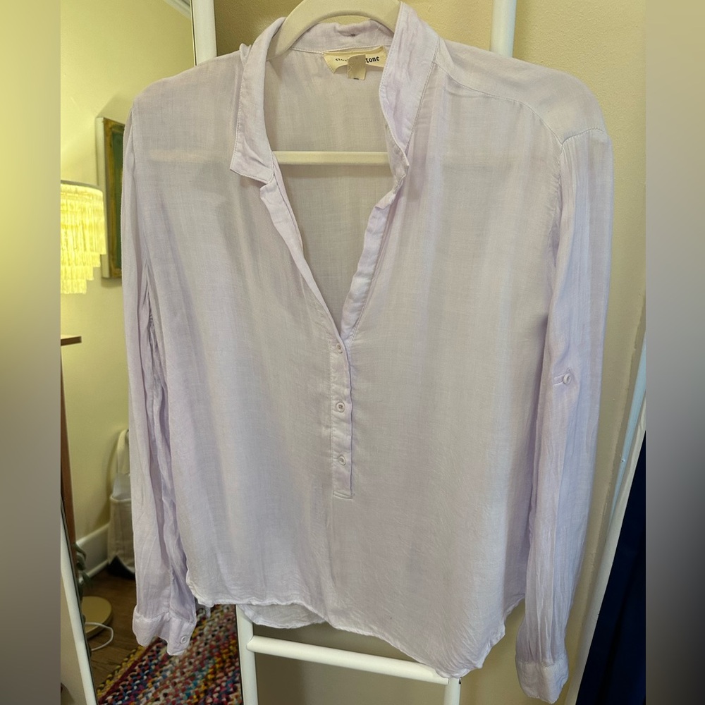 Cloth & Stone Light Purple Surplice Blouse